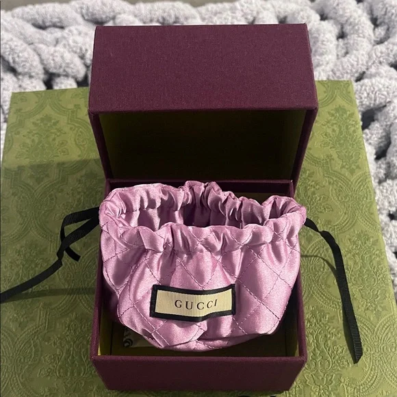 Gucci Burgundy Gift Box with Gold Logo